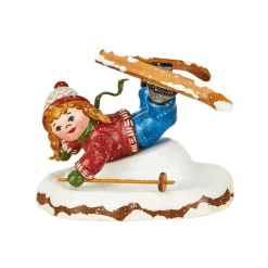 Hubrig Volkskunst Hubrig Miniaturen-Winterkinder Bauchlandung
