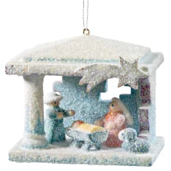 Käthes Original Baumschmuck Aus Holz-Winter-Krippe