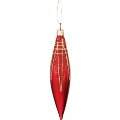 Käthe Wohlfahrt Baumkugeln Und Set-Angebote-Zapfen Rot Mit Glitterdach